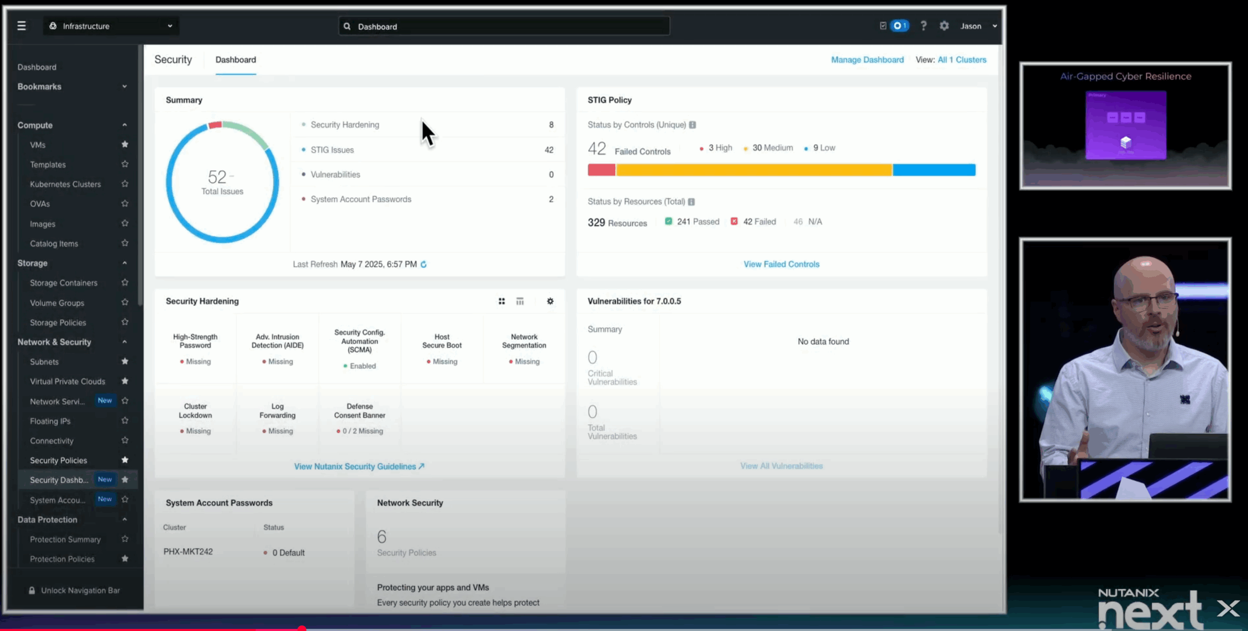 Jason Burns presenting a screen share demo.